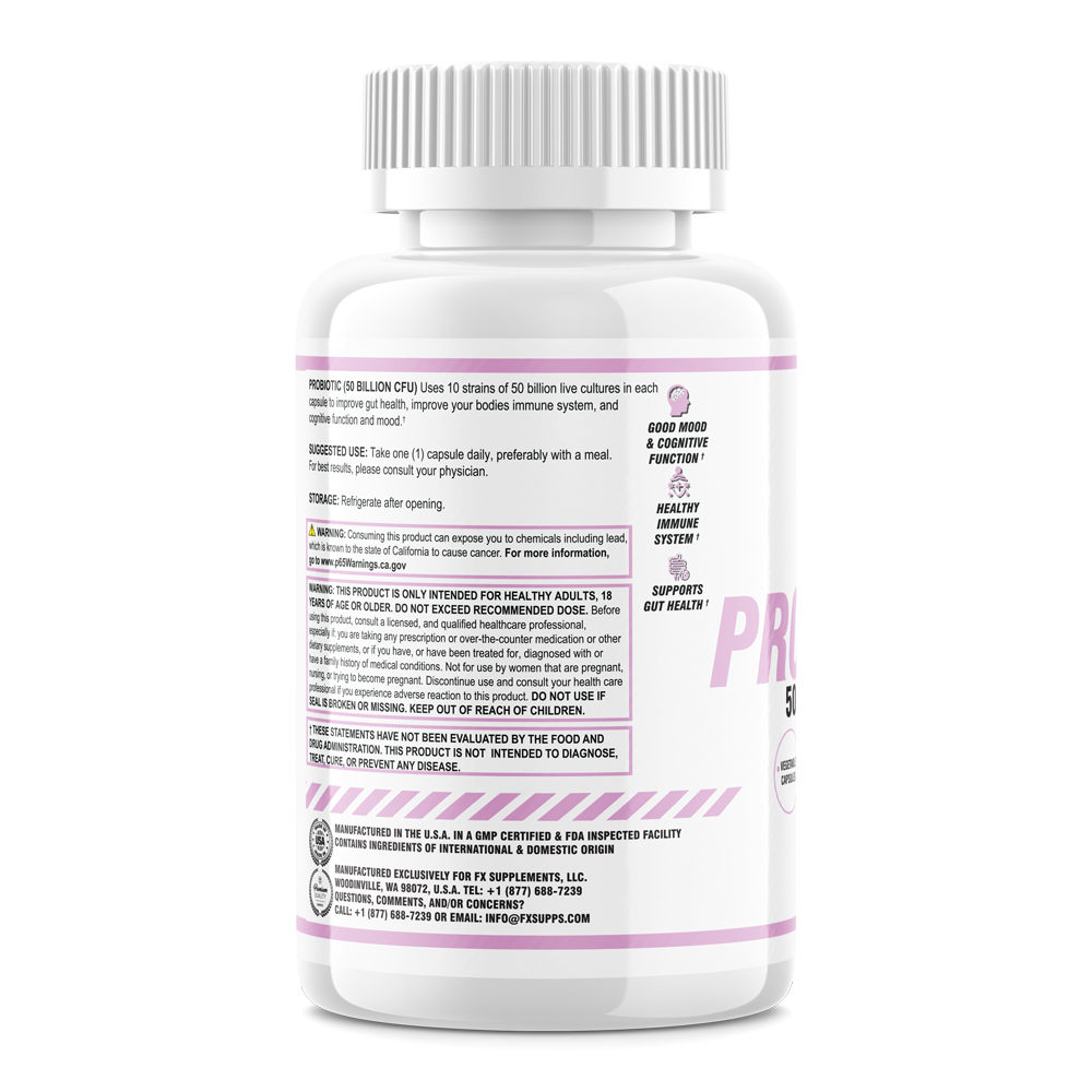 Probiotic 50 Billion CFU (30 Capsules) | Daily Gut &amp; Digestive Support
