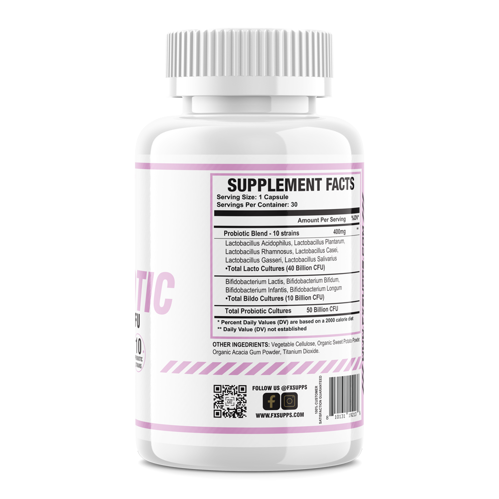 Probiotic 50 Billion CFU (30 Capsules) | Daily Gut &amp; Digestive Support