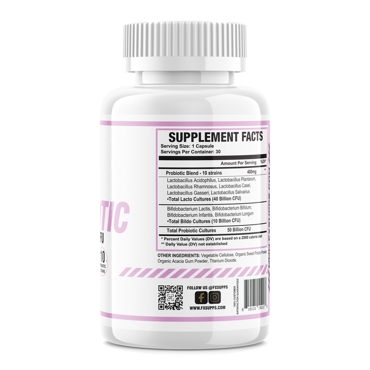 Probiotic 50 Billion CFU (30 Capsules) | Daily Gut &amp; Digestive Support