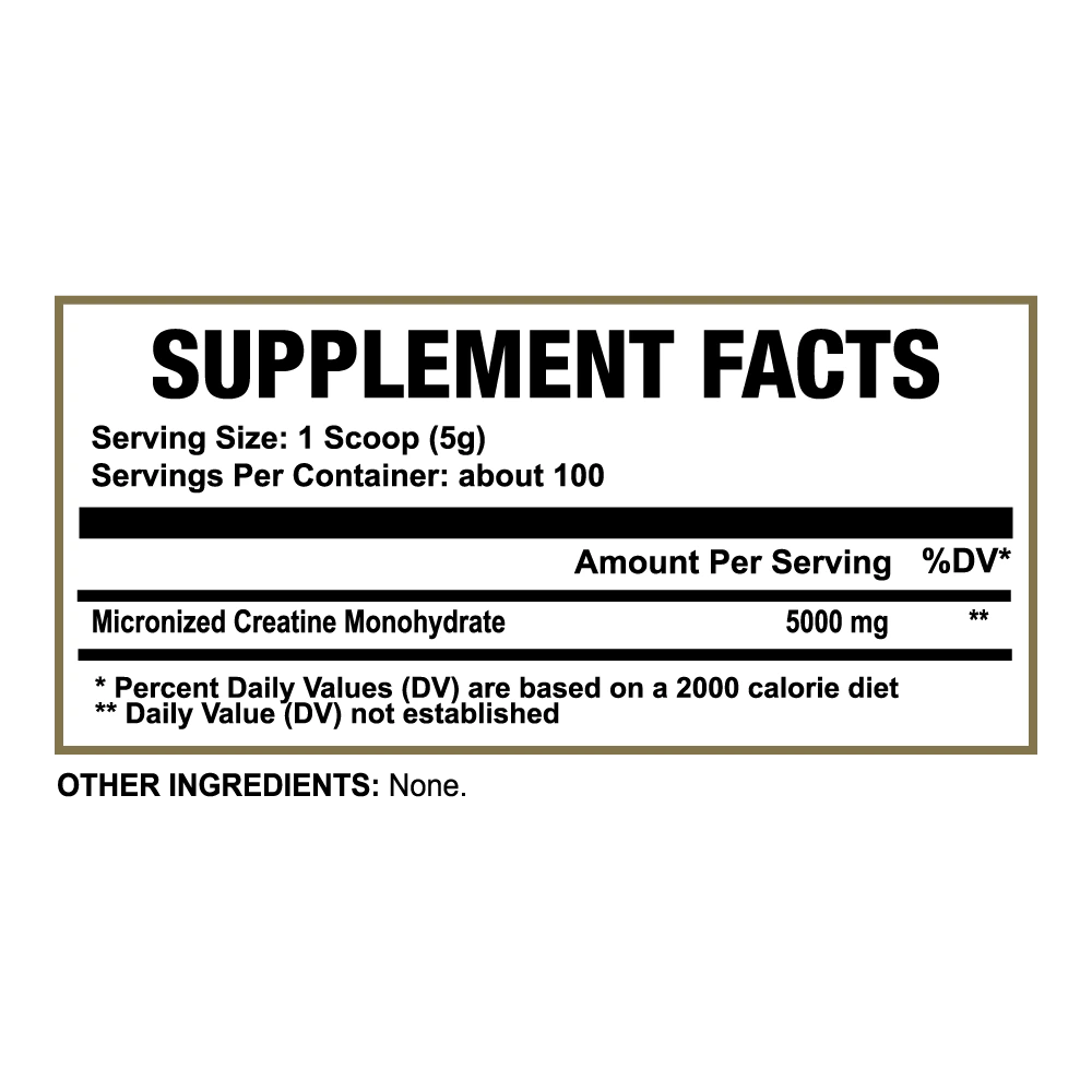 Micronized Creatine Monohydrate Powder 5g | 100 Servings