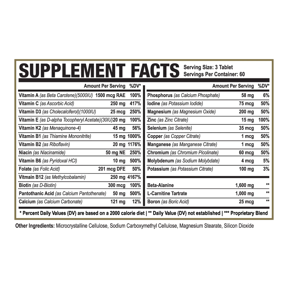Performance Multivitamin 180ct | High Potency Multivitamin for Active Adults, Energy &amp; Recovery Support