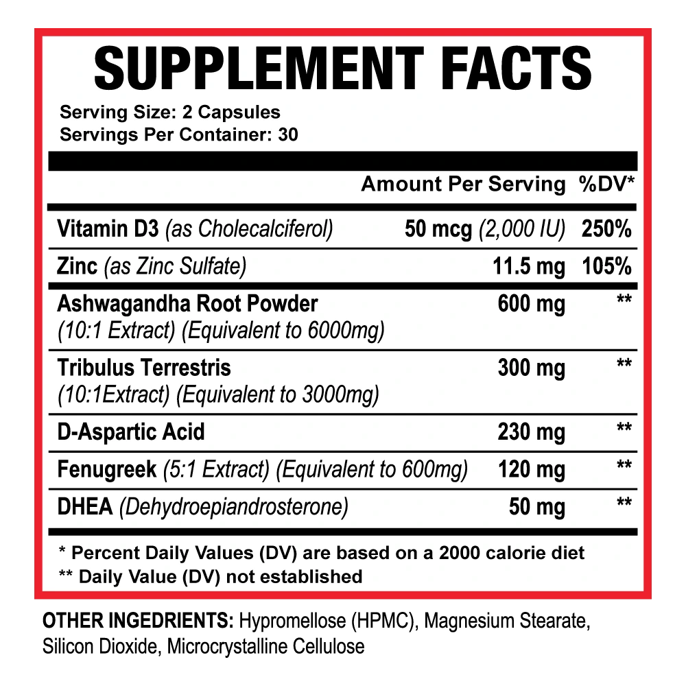 Testo Boost-FX 60ct | Testosterone Support Supplement for Male Vitality &amp; Strength