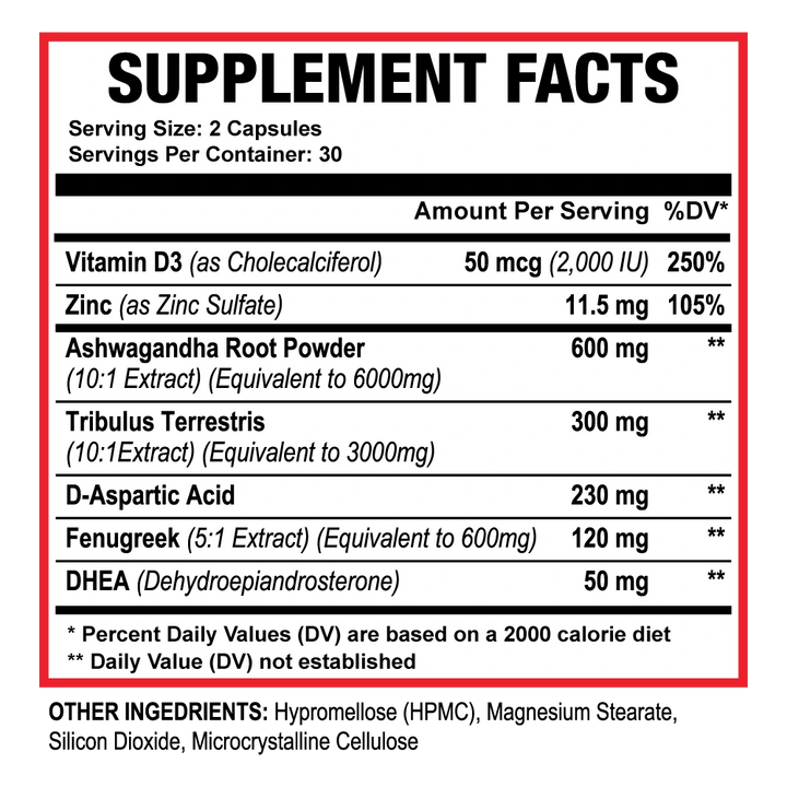Testo Boost-FX 60ct | Testosterone Support Supplement for Male Vitality &amp; Strength